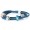 Blue Leather Bracelet