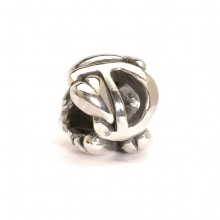 Letter Bead D, Silver