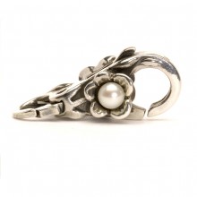 Flower Pearl lock, silver