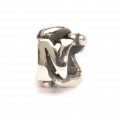 Letter Bead N, Silver