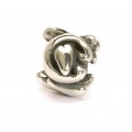 Letter Bead C, Silver