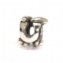 Letter Bead U, Silver