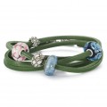 Green Leather Bracelet