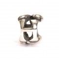 Letter  Bead H, Silver