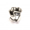Letter Bead T, Silver
