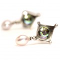 Dichroic/Pearl, Earrings
