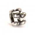 Letter Bead F, Silver