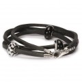 Black leather bracelet