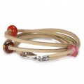 Beige Leather Bracelet