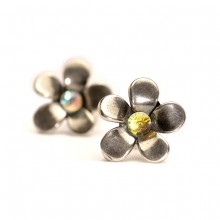 Silver Flower, Earrings