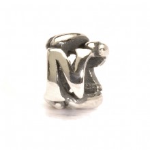 Letter Bead N, Silver
